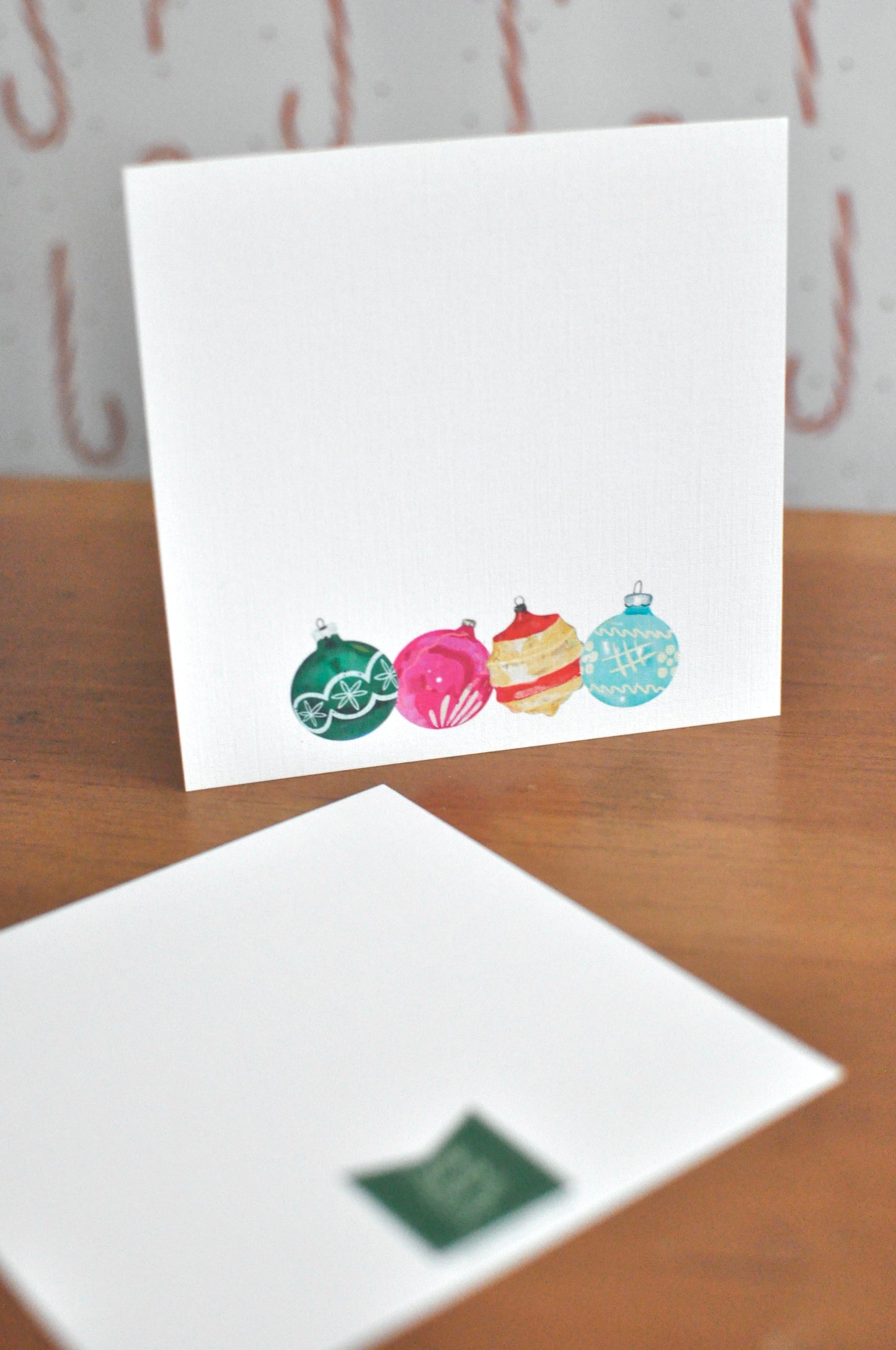 Vintage Ornaments Notecards - 4” square, set of 8