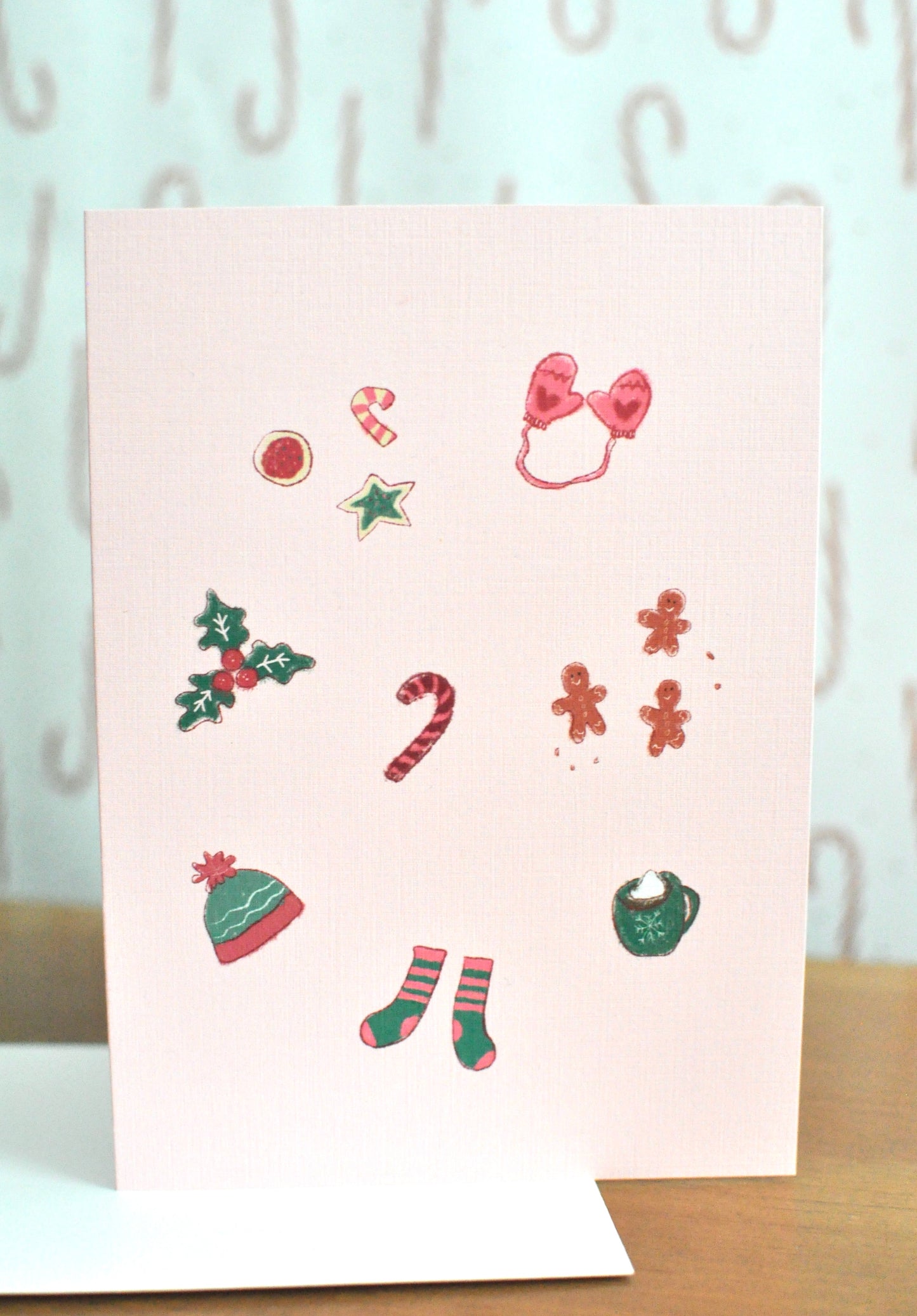 Holly Jolly Christmas 5”x7” Greeting Card with envelope