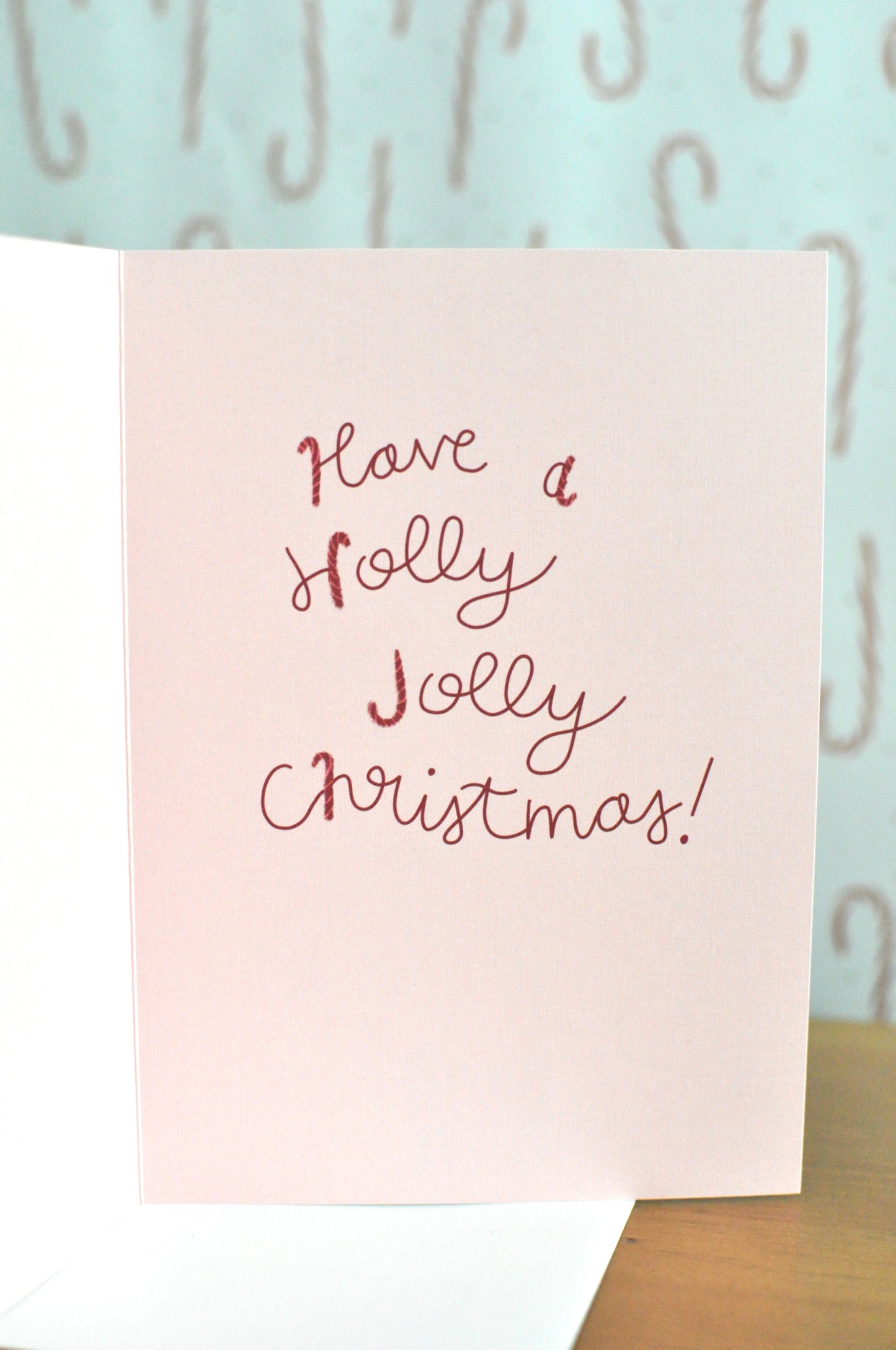 Holly Jolly Christmas 5”x7” Greeting Card with envelope